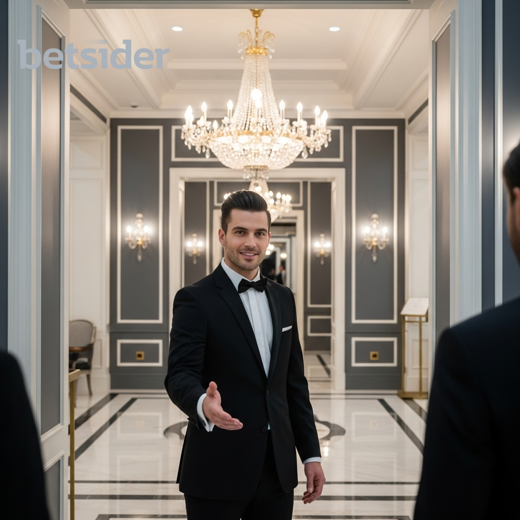 Manager VIP che accoglie nel club esclusivo di Betsider
